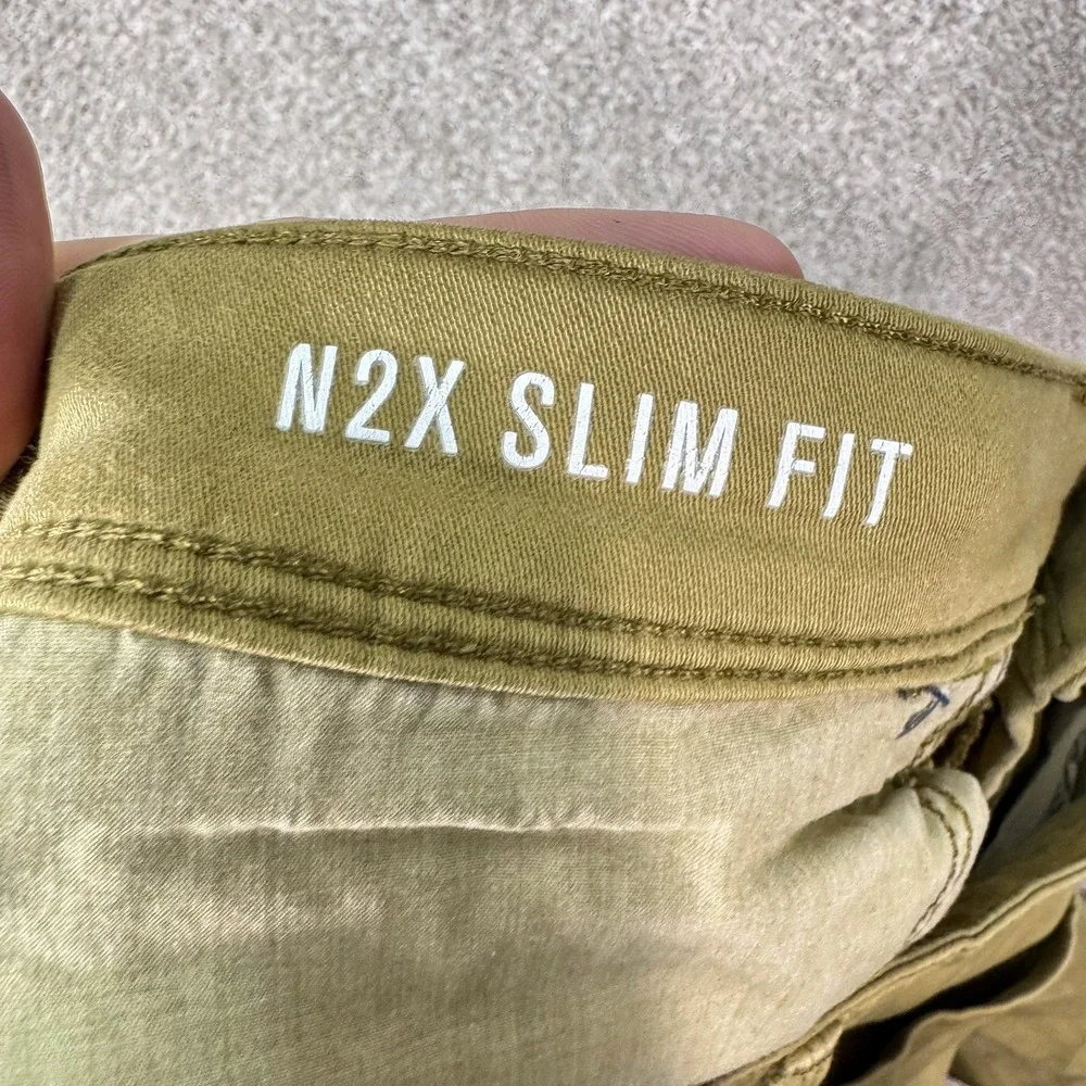 DU/ER N2X Slim Fit Pants Mens 34x34 Mustard Performance Khaki Chino